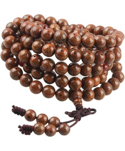 Brown Daemonorops Seeds 108 Tibetan Buddhist Mala Bracelet Beaded Prayer Bead(8mm) Deep Brown-2 $14.63 Bracelets