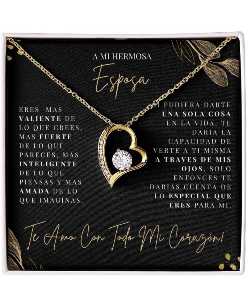 Para Mi Hermosa Esposa - Collar Regalo Personalizado Para Esposa, Novia, Pareja, Amor, Aniversario, Cumpleaños, Celebración -...