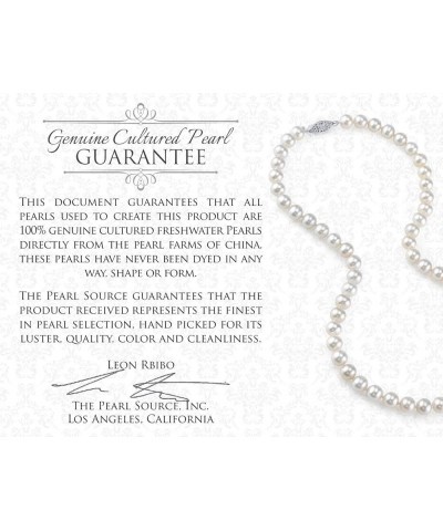 14K Gold 5.0-5.5mm AAAA Quality White Freshwater Cultured Pearl Necklace for Women in 20" Matinee Length White Gold $65.66 Ne...