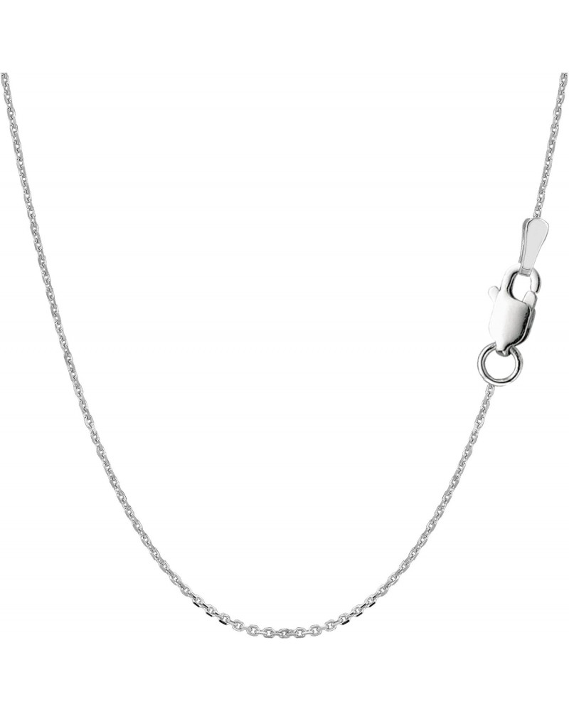 Sterling Silver Rhodium Plated Cable Chain Necklace, 1.1mm $20.90 Necklaces