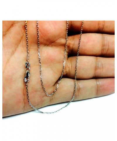 Sterling Silver Rhodium Plated Cable Chain Necklace, 1.1mm $20.90 Necklaces