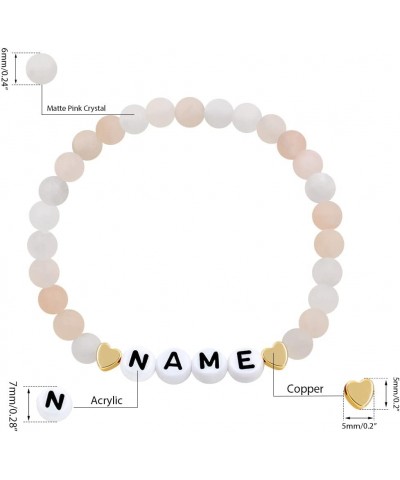 Handmade Amazonite Bracelet Personalized Name Strand Bracelet for Women Girls, Custom Name Letters Numbers Bracelets for Best...