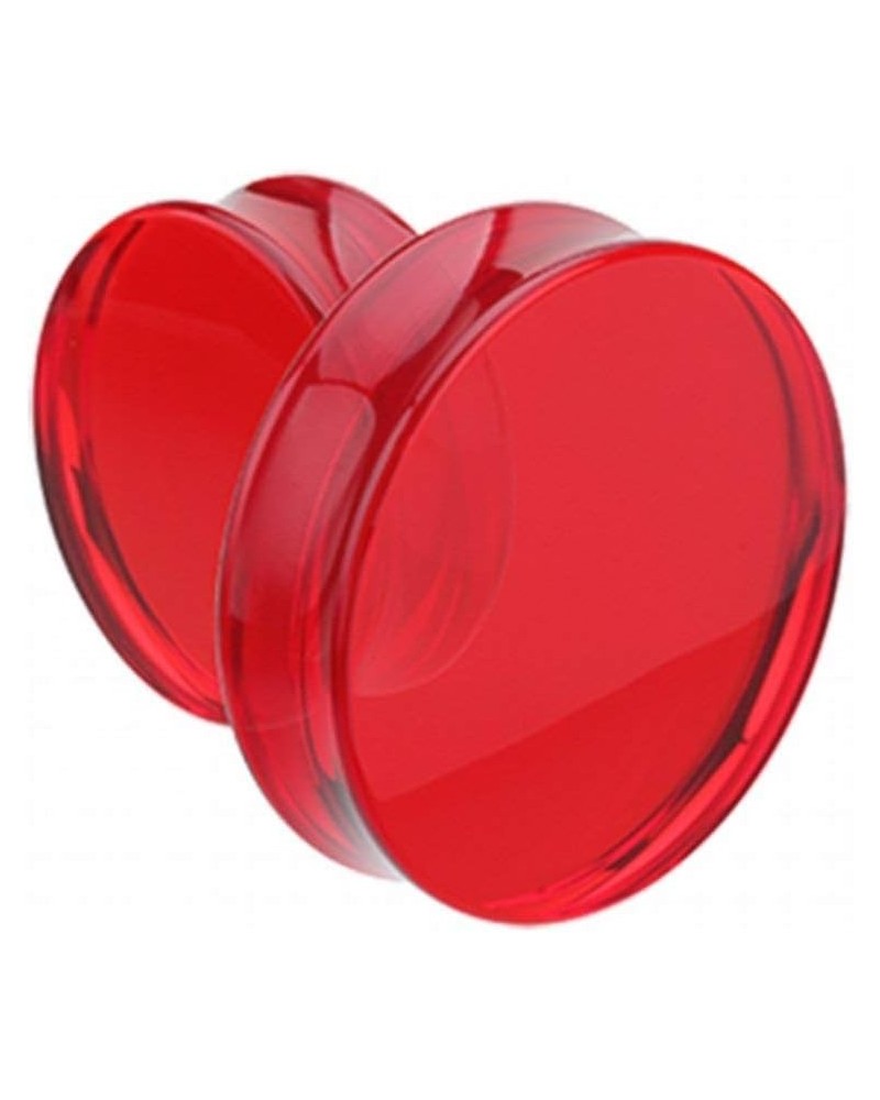 Supersize Basic Acrylic Double Flared Ear Gauge Plug 1-3/4" (44mm), Red $13.12 Body Jewelry