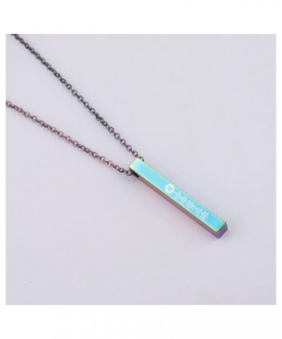 Personalized Spotify Code Necklace for Men Women,Stainless Steel Music Spotify Code Bar Pendant 3D Bar Necklace Name Date Cod...