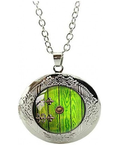 Handmade Glass Dome Locket Necklace, Hobbit Door Locket Necklace $7.14 Necklaces