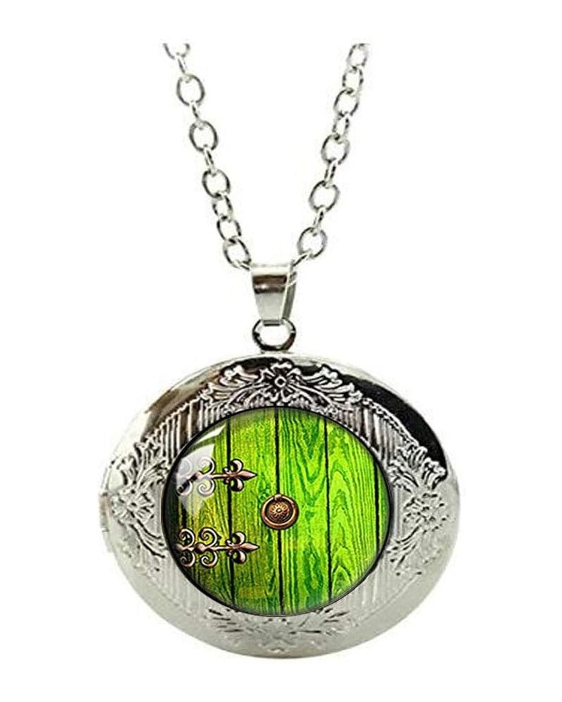 Handmade Glass Dome Locket Necklace, Hobbit Door Locket Necklace $7.14 Necklaces