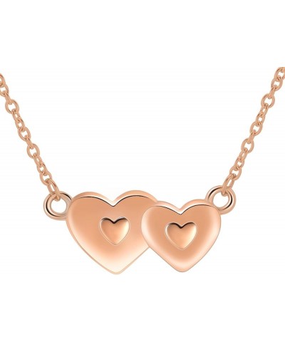 Cremation Jewelry Urn Necklace for Ashes Double Heart Keepsake Pendant Gift for Women Funeral Memorial Urn Locket Rose Gold $...