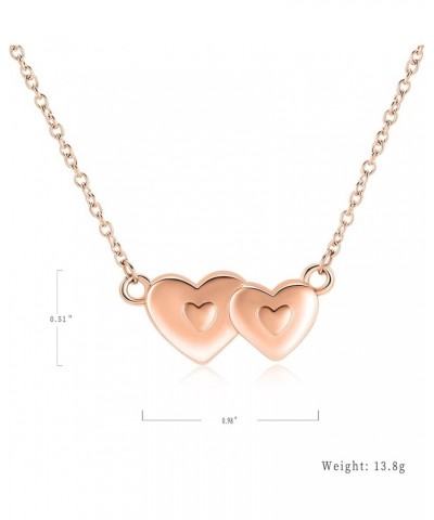 Cremation Jewelry Urn Necklace for Ashes Double Heart Keepsake Pendant Gift for Women Funeral Memorial Urn Locket Rose Gold $...