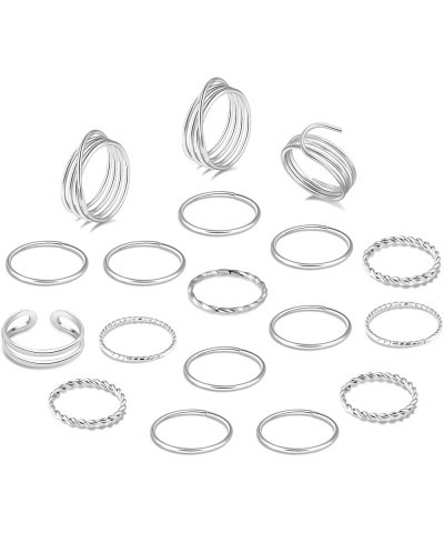 18-31 Pcs Knuckle Rings for Women Stackable Rings Sets Girls Vintage Joint Finger Rings Gold Rings Set for Women Men Hollow C...