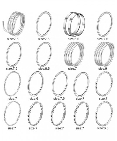 18-31 Pcs Knuckle Rings for Women Stackable Rings Sets Girls Vintage Joint Finger Rings Gold Rings Set for Women Men Hollow C...