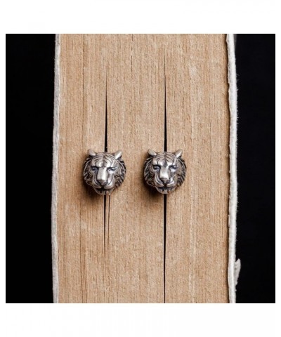 Vintage Tiger Head Stud Earrings Forest King Animal Piercing Punk Earring Studs Fashion Jewelry Gifts for Women Girls Hypoall...