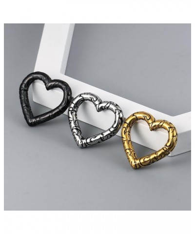 2 PCS Womens Anti-allergic Elegant Hoop Heart Ear Hangers Weights 316 Stainless Steel Ear Plugs Body Piercing Jewelry Women D...