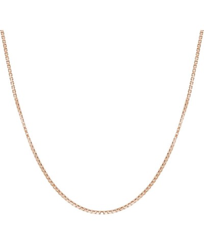 14K Gold Plated Sterling Silver Chain Necklace for Women Box 1.25mm Responsibly Sourced - Non-Migrating Clasp Design - 14K Go...