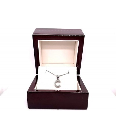 14k White Gold A to Z Diamond Initial Pendant Necklace (1/10cttw) with 18-inch chain C $102.96 Necklaces