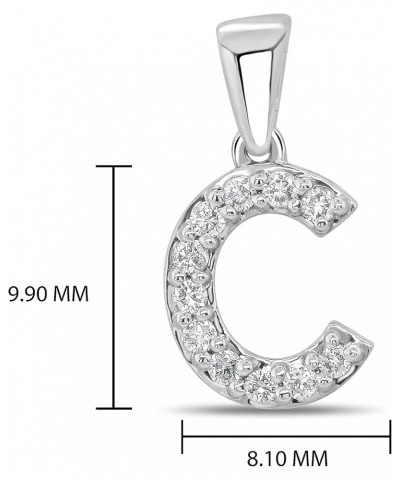 14k White Gold A to Z Diamond Initial Pendant Necklace (1/10cttw) with 18-inch chain C $102.96 Necklaces