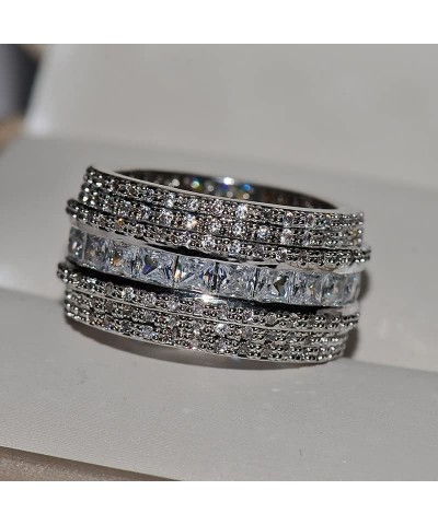 Big Zircon Stone Silver Color Round Band Rings for Women Fashion Jewelry Wedding Engagement Ring K74QR (8) 10 $19.05 Bracelets