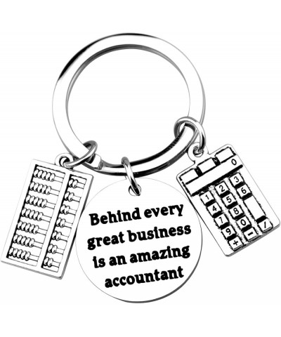 FUTOP Accountant Gifts Behind Every Great Business Is an Amazing Accountant Keychain Accountant Graduation Gift CPA Keychain ...